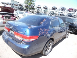 2003 HONDA ACCORD LX BLUE 4DR 2.4L VTEC AT A17595